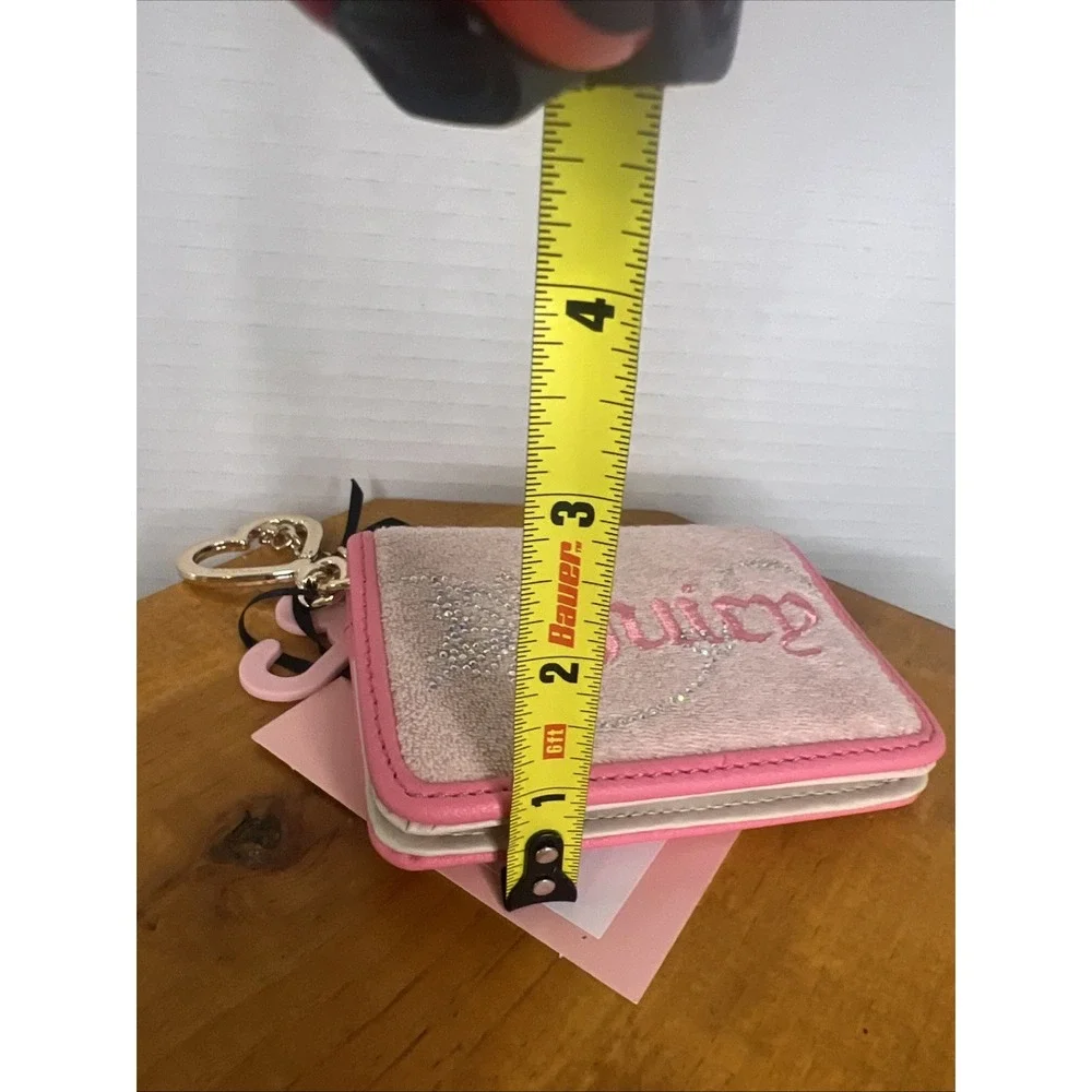 NWT Juicy Couture Wing It Card Case Key‎ Fob Wallet - Pretty Pink! - Butterfly